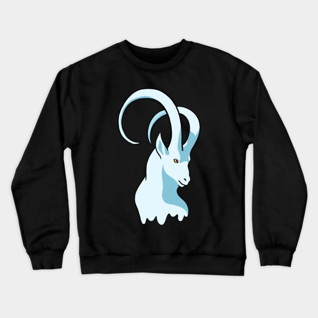 Capricorn Zodiac Sign - Blue Goat Crewneck Sweatshirt by isstgeschichte